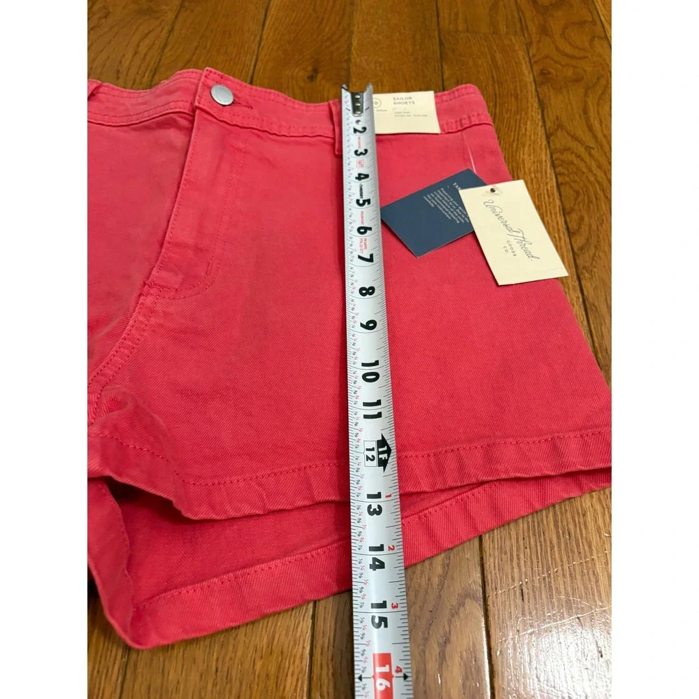 Universal Thread High Rise Sailor Shorts Coral Pink Comfort Stretch Size 10 NWT